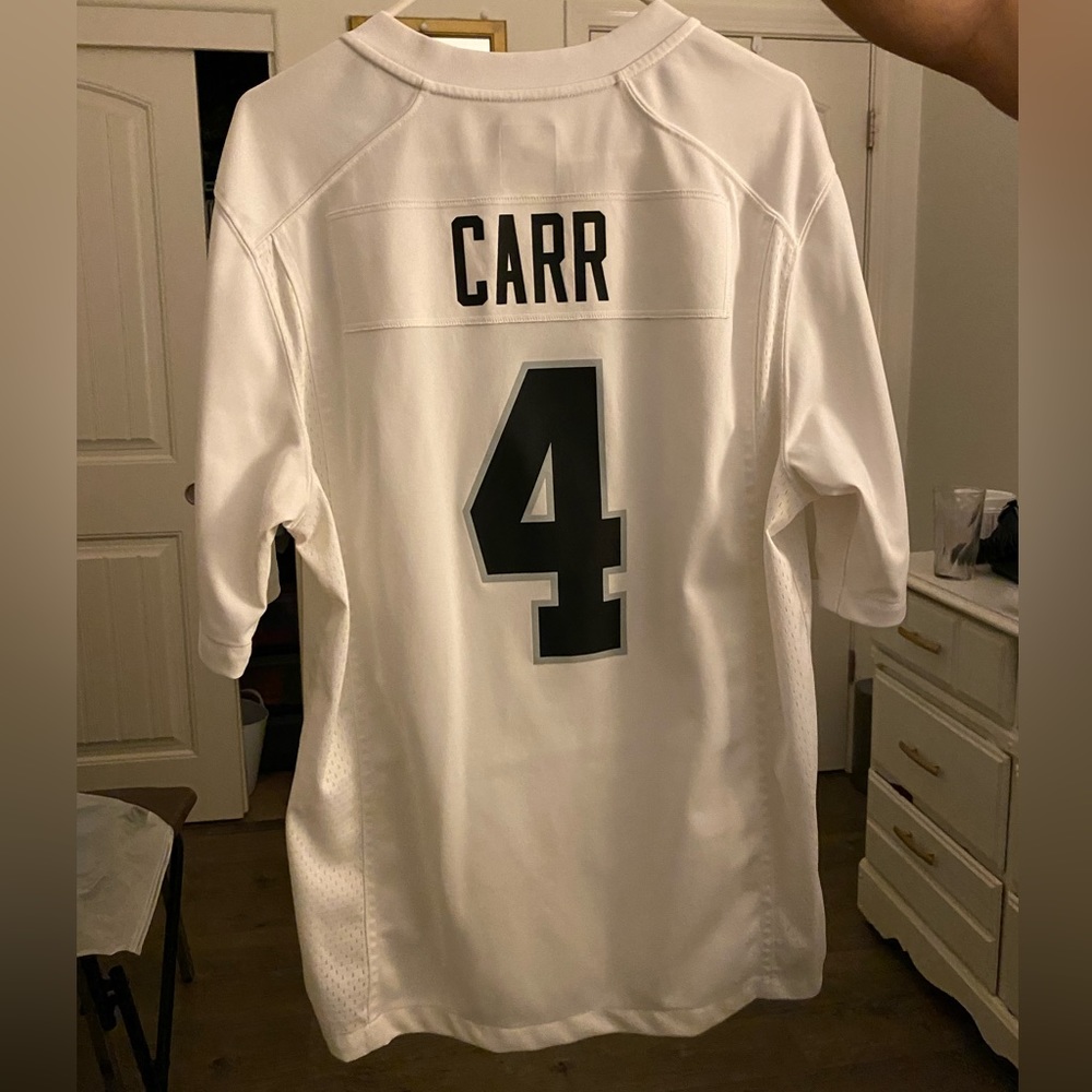 NFL RAIDERS CARR JERSEY NIKE, white, medium